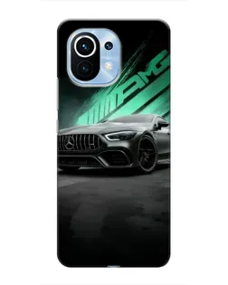 Чехол для Xiaomi Mi 11 с картинкой «Темный Mercedes AMG»