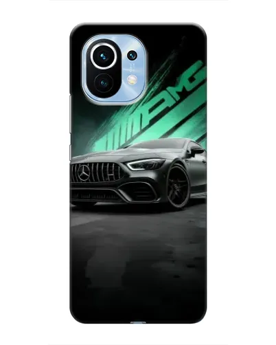Чехол для Xiaomi Mi 11 с картинкой «Темный Mercedes AMG»