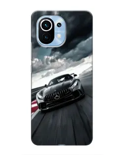 Чехол для Xiaomi Mi 11 с картинкой «Гоночный Mercedes AMG»