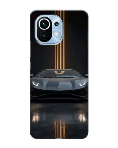 Чехол для Xiaomi Mi 11 с картинкой «Lamborghini золотые линии»
