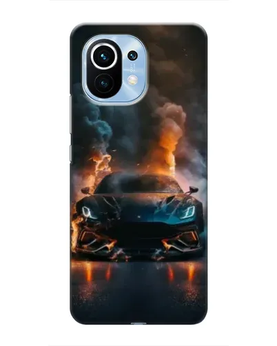 Чехол для Xiaomi Mi 11 с картинкой «Lamborghini дымная эстетика»