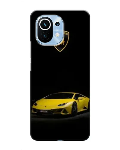 Чехол для Xiaomi Mi 11 с картинкой «Lamborghini желтый акцент»