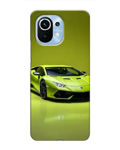 Чехол для Xiaomi Mi 11 с картинкой «Салатовый Lamborghini Huracan»