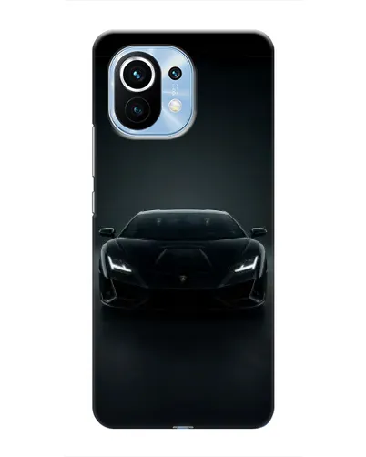 Чехол для Xiaomi Mi 11 с картинкой «Черный Lamborghini Aventador»