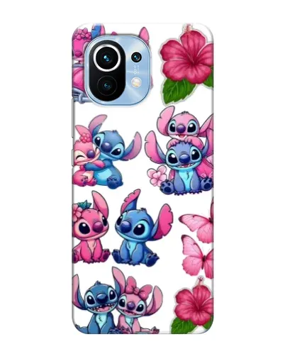 Чехол для Xiaomi Mi 11 с картинкой «Стикеры Stitch и Angel»