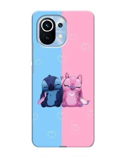 Чехол для Xiaomi Mi 11 с картинкой «Stitch и Angel Love»