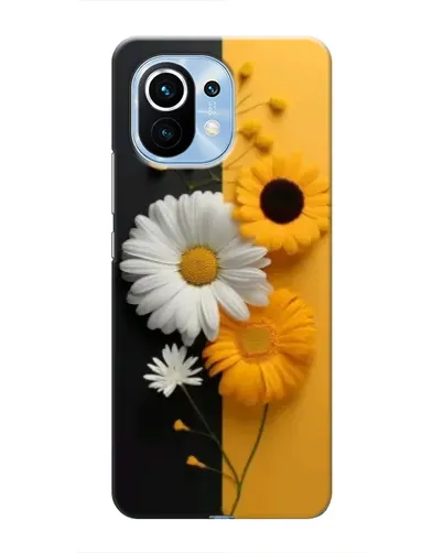Чехол для Xiaomi Mi 11 с картинкой «Подсолнух и ромашка»
