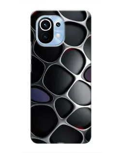Чехол для Xiaomi Mi 11 с картинкой «Объемная темная решетка»