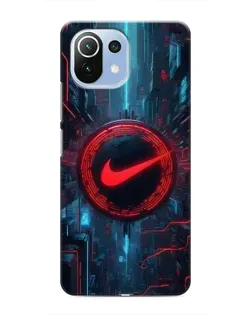 Чехол для Xiaomi Mi 11i с картинкой «Техногенный стиль Nike»