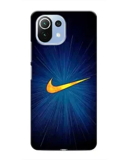 Чехол для Xiaomi Mi 11i с картинкой «Синий пульс Nike»