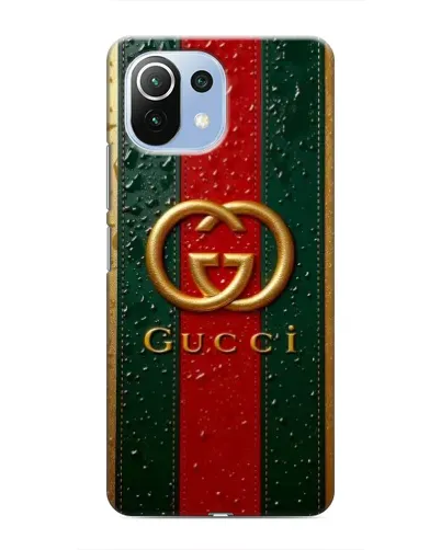 Чехол для Xiaomi Mi 11i с картинкой «Gucci — фирменная полоса и золото» Чехол для Xiaomi Mi 11i с картинкой «Gucci — фирменная полоса и золото»