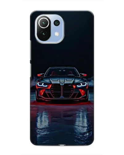 Чехол для Xiaomi Mi 11i с картинкой «BMW на мокрой дороге»