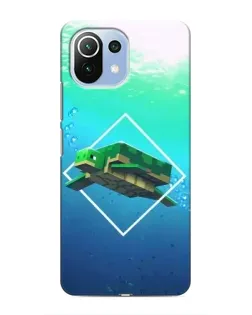 Чохол для Xiaomi Mi 11i з картинкою «Черепаха Minecraft»