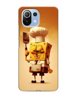 Чохол для Xiaomi Mi 11i з картинкою «Губка Боб кухар»