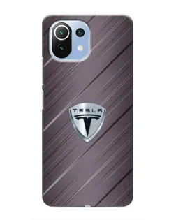 Чохол для Xiaomi Mi 11i з картинкою «Металева текстура Tesla»