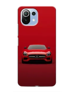 Чехол для Xiaomi Mi 11i с картинкой «Красный Mercedes AMG»