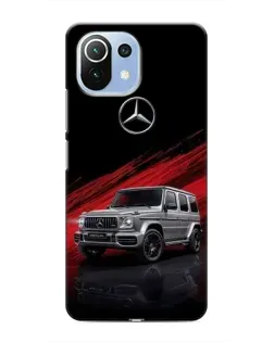Чехол для Xiaomi Mi 11i с картинкой «Mercedes G-Class красный»