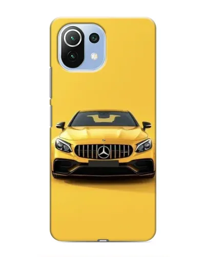 Чехол для Xiaomi Mi 11i с картинкой «Желтый Mercedes GT»