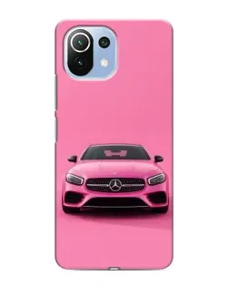 Чехол для Xiaomi Mi 11i с картинкой «Розовый Mercedes AMG»