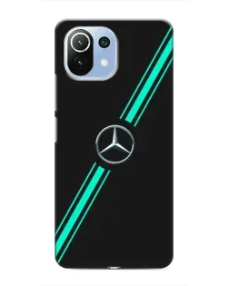 Чехол для Xiaomi Mi 11i с картинкой «Спортивные линии Mercedes»