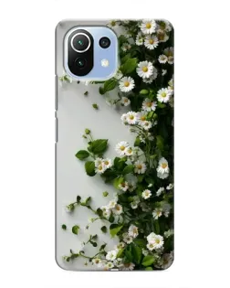 Чохол для Xiaomi Mi 11i з картинкою «Гілка дрібних білих квітів»