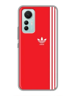 Чехол для Xiaomi Mi 12 Lite с картинкой «Красный минимализм Adidas»