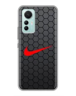 Чохол для Xiaomi Mi 12 Lite з картинкою «Nike — карбонова сітка»