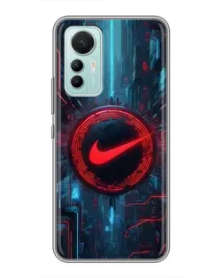 Чехол для Xiaomi Mi 12 Lite с картинкой «Техногенный стиль Nike»