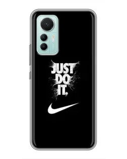 Чехол для Xiaomi Mi 12 Lite с картинкой «Текстовый принт Nike»