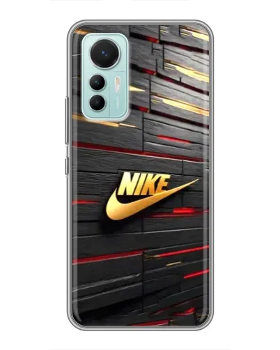Чехол для Xiaomi Mi 12 Lite с картинкой «Золотой Nike на металле» Чехол для Xiaomi Mi 12 Lite с картинкой «Золотой Nike на металле»
