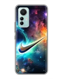 Чехол для Xiaomi Mi 12 Lite с картинкой «Космический Nike Swoosh»