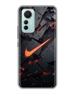 Чехол для Xiaomi Mi 12 Lite с картинкой «Nike — эффект разломов»