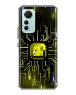 Чехол для Xiaomi Mi 12 Lite с картинкой «Nike — золотая искра»