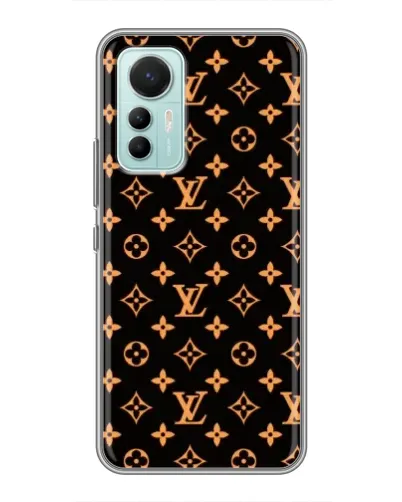 Чехол для Xiaomi Mi 12 Lite с картинкой «Золотая монограмма LV» Чехол для Xiaomi Mi 12 Lite с картинкой «Золотая монограмма LV»
