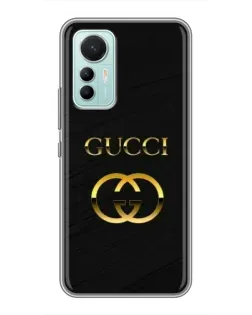 Чохол для Xiaomi Mi 12 Lite з картинкою «Золотий логотип Gucci»