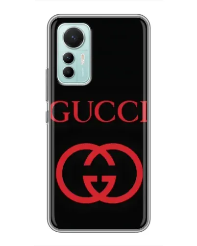Чохол для Xiaomi Mi 12 Lite з картинкою «Gucci — червоний логотип»