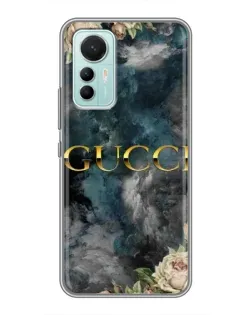 Чехол для Xiaomi Mi 12 Lite с картинкой «Абстрактные цветы Gucci»