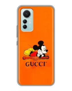 Чохол для Xiaomi Mi 12 Lite з картинкою «Міккі Маус Gucci — помаранч»