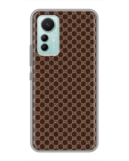 Чохол для Xiaomi Mi 12 Lite з картинкою «Gucci — шоколадна сітка»