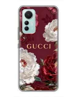 Чохол для Xiaomi Mi 12 Lite з картинкою «Gucci — бордові троянди»