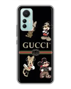 Чохол для Xiaomi Mi 12 Lite з картинкою «Gucci — герої Disney та монограма»