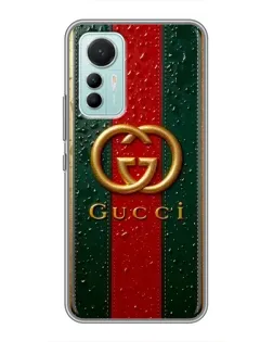 Чохол для Xiaomi Mi 12 Lite з картинкою «Gucci — фірмова смуга та золото»