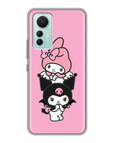 Чехол для Xiaomi Mi 12 Lite с картинкой «Трио My Melody и Kuromi» Чехол для Xiaomi Mi 12 Lite с картинкой «Трио My Melody и Kuromi»