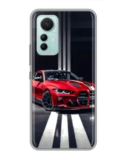Чохол для Xiaomi Mi 12 Lite з картинкою «Червона BMW на дорозі»