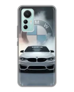 Чохол для Xiaomi Mi 12 Lite з картинкою «BMW в білому диму»