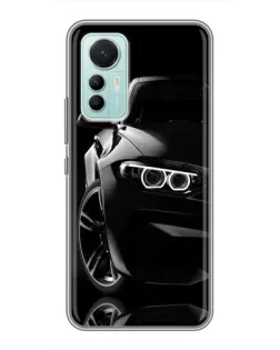 Чохол для Xiaomi Mi 12 Lite з картинкою «Чорна BMW — профіль»