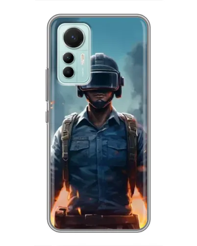 Чехол для Xiaomi Mi 12 Lite с картинкой «PUBG — реалистичный герой»