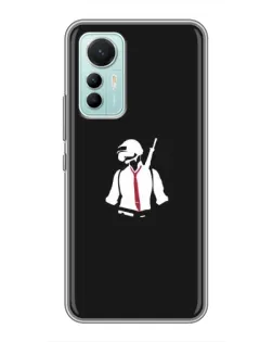Чехол для Xiaomi Mi 12 Lite с картинкой «PUBG — силуэт воина»