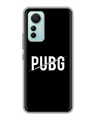 Чехол для Xiaomi Mi 12 Lite с картинкой «PUBG — белый логотип»