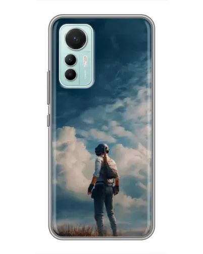 Чехол для Xiaomi Mi 12 Lite с картинкой «Герой PUBG на скале»